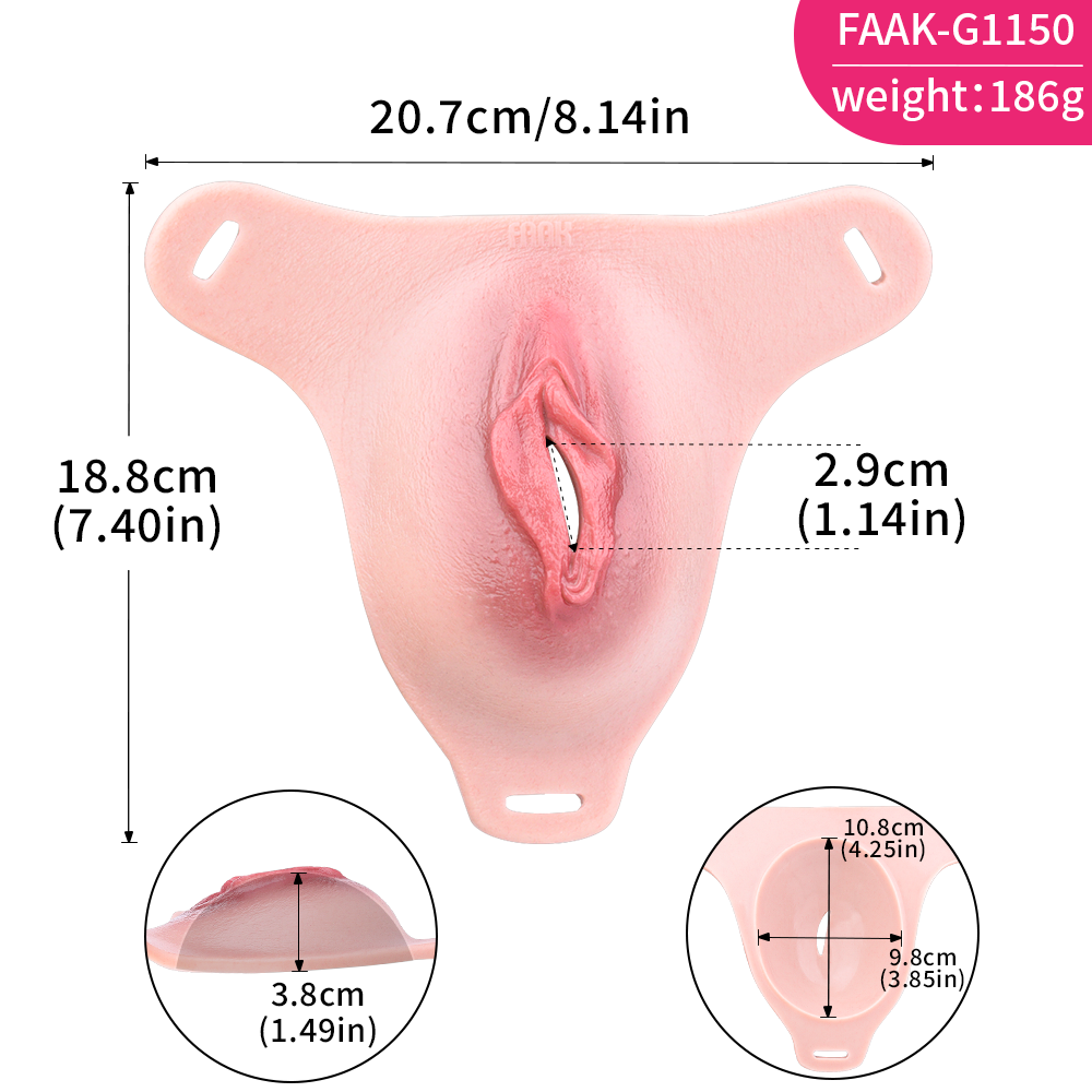 Pass-Through Pussy in Panties | Wearable Silicone Gaff Shield & Realistic Vulva for Men