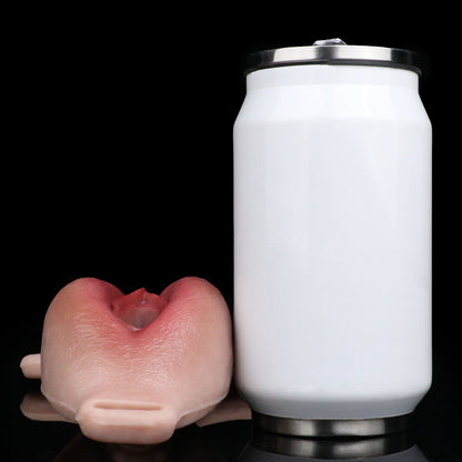 Wearable Platinum Silicone Vulva Prosthetic | Remote Vibration, Dual Stimulation & Leather Harness — Femboy, Couples & Solo Use