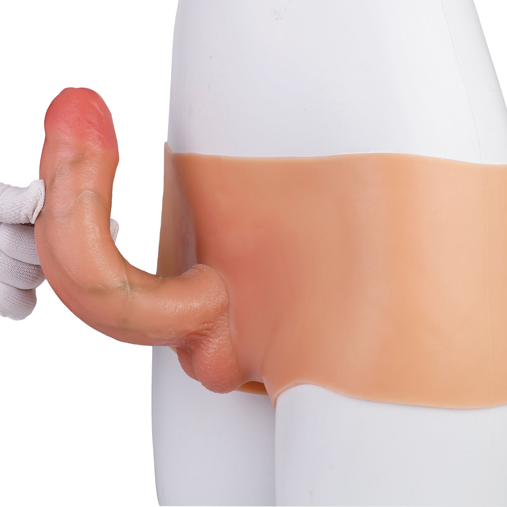 Anatomically Precise Liquid Silicone Wearable Dildo Panties | Ultra-Seamless Flesh-Tone Boxer Shorts for Pegging