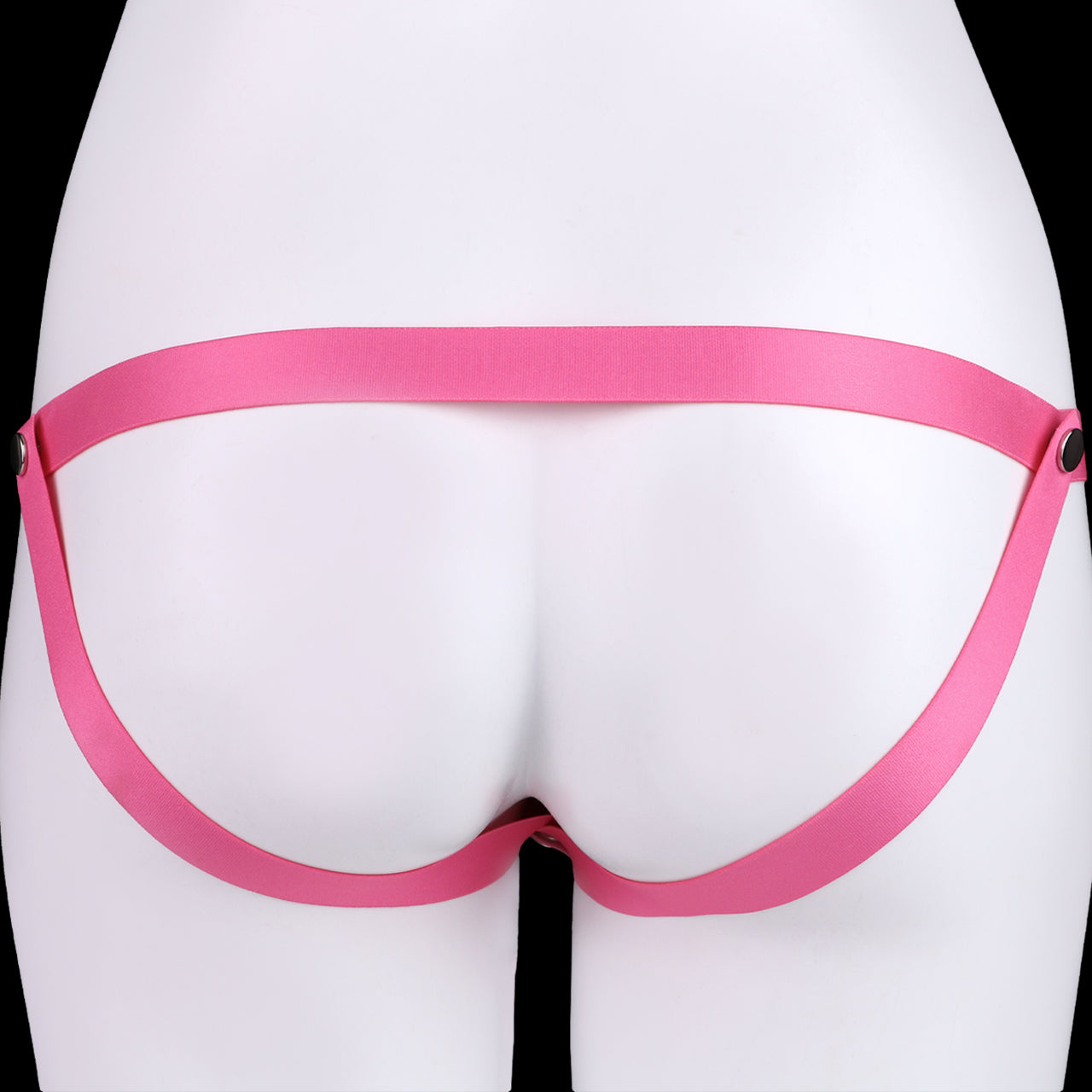Femmevee Pink Realistic Pussy Panties — Leather Harness Strap-On Underwear for Femboys & Gay Couples
