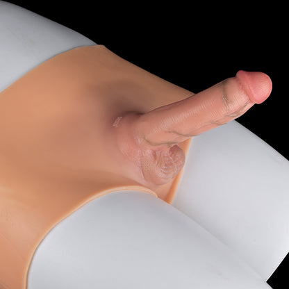 Ultra-Realistic Strap-On Boxer Briefs | Seamless Platinum Liquid Silicone Dildo Panties for Couples & Solo Play
