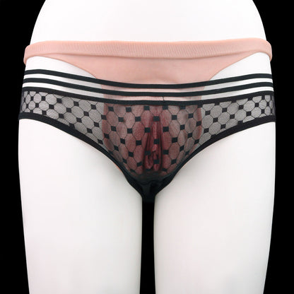 Platinum Silicone Pussy Panties with Pee Catheter – Realistic MTF Transgender Sheath Thong