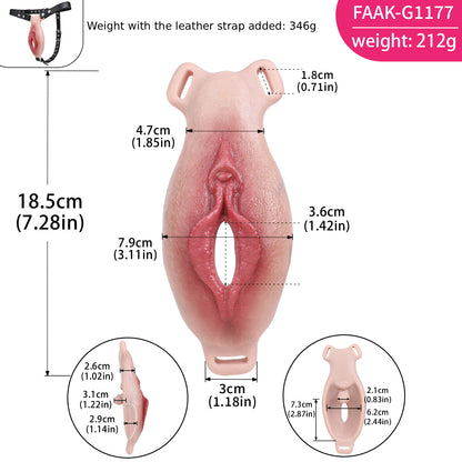 Open-Design Platinum Silicone Strap-On Harness Prosthetic | Remote Vibration, Dual-Gender Wear & Clitoral Stimulation