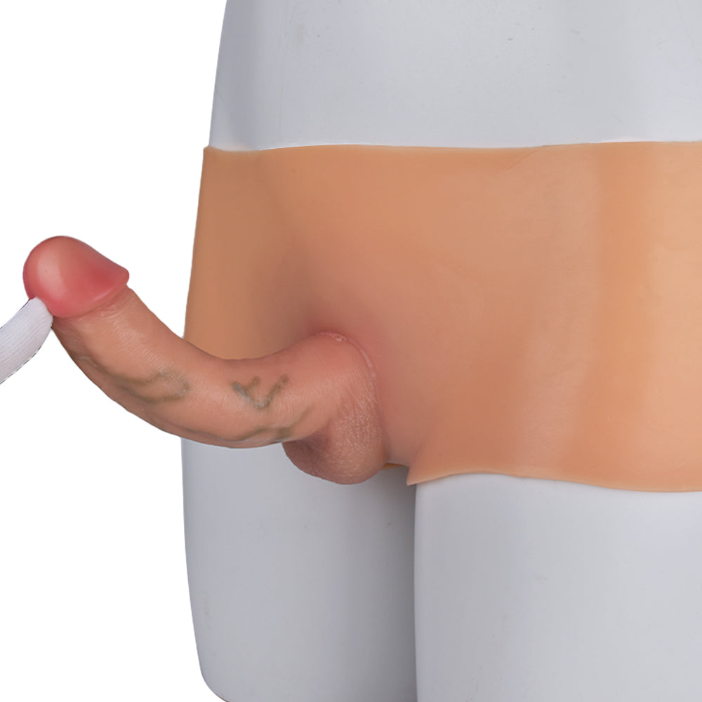 Lifelike Nude Wearable Dildo Panties – Anatomic Veined Platinum Silicone Boxer Briefs for Seamless Couples Intimacy & Hands-Free Exploration