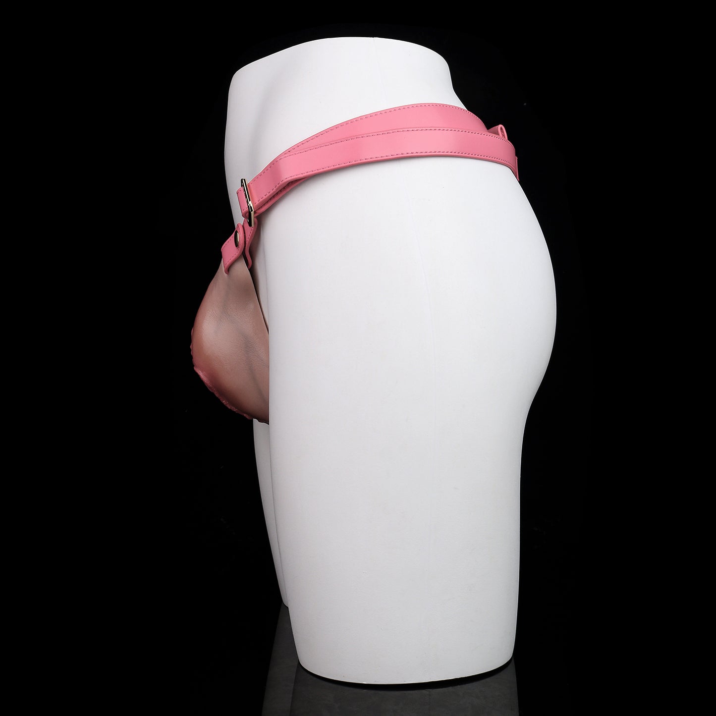 Wear What You Feel — Realistic Silicone Pussy Panties with Leather Harness & Full Functionality