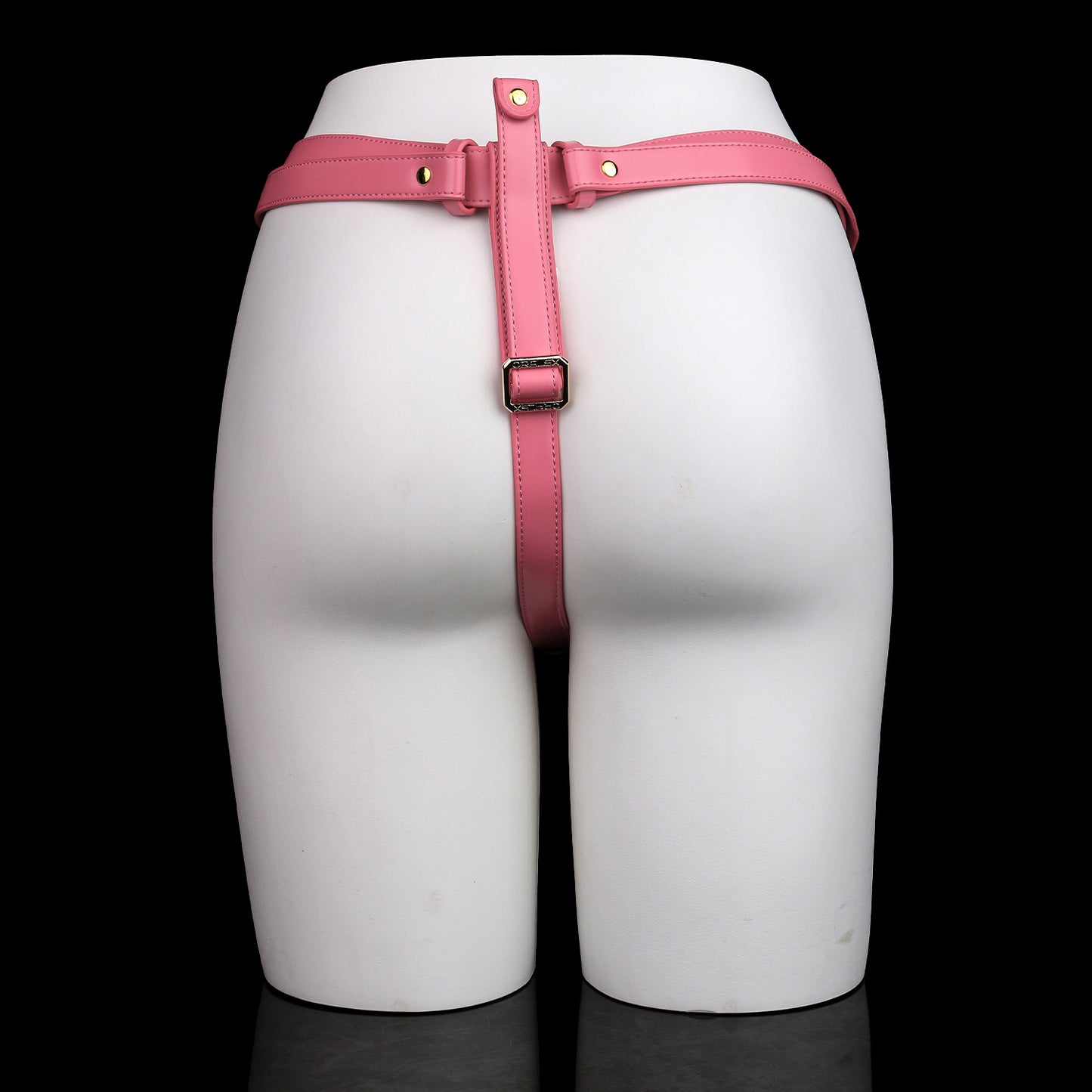 Ultra-Realistic Platinum Silicone Wearable Panties with Adjustable Leather Harness