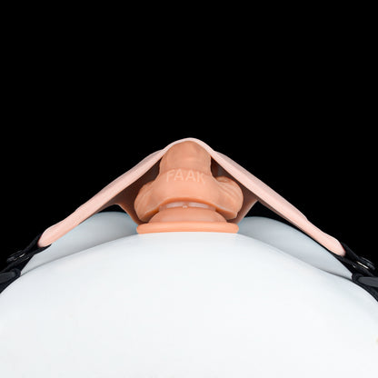 Femmevee Realistic Silicone Gaff Pussy Panties | Leather Harness Straps & Urination Port — For Femboys & Crossdressers