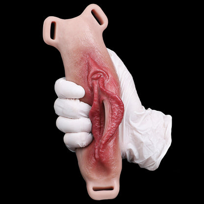 Open-Design Platinum Silicone Strap-On Harness Prosthetic | Remote Vibration, Dual-Gender Wear & Clitoral Stimulation