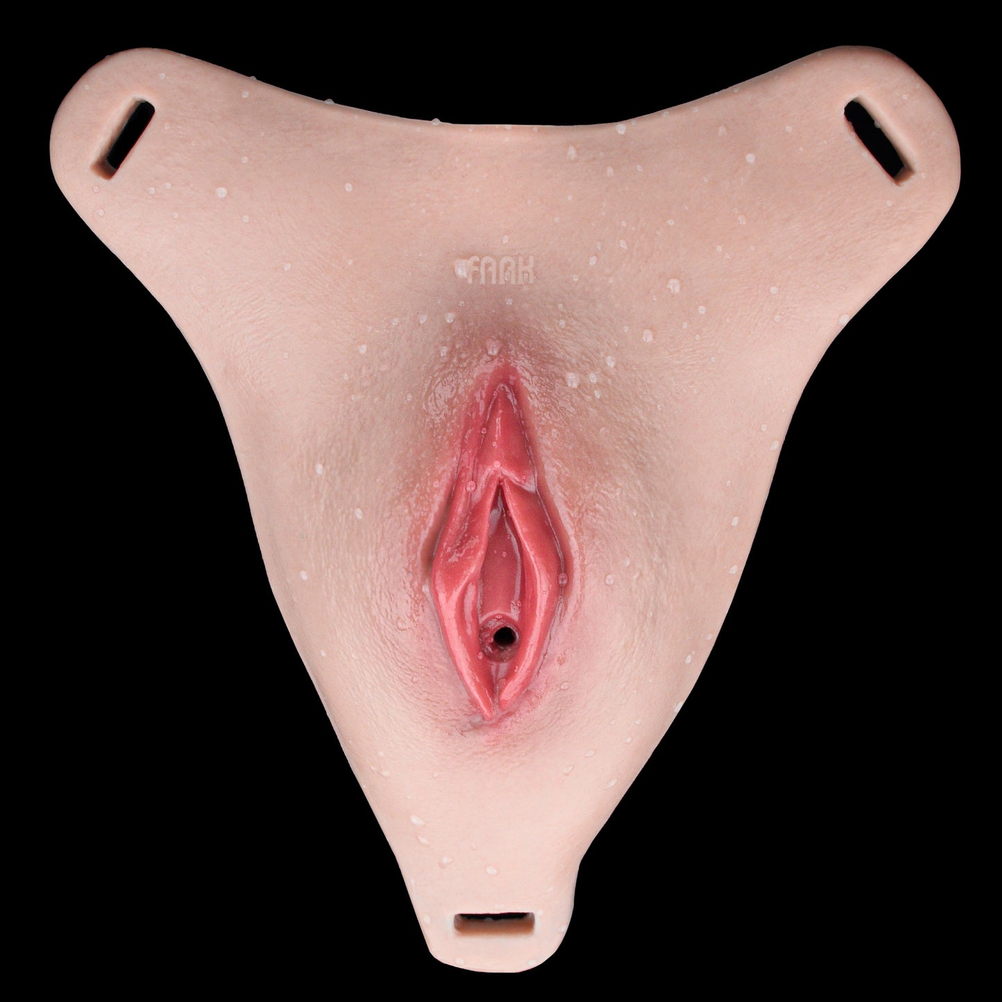 Femmevee Realistic Silicone Gaff Pussy Panties | Leather Harness Straps & Urination Port — For Femboys & Crossdressers
