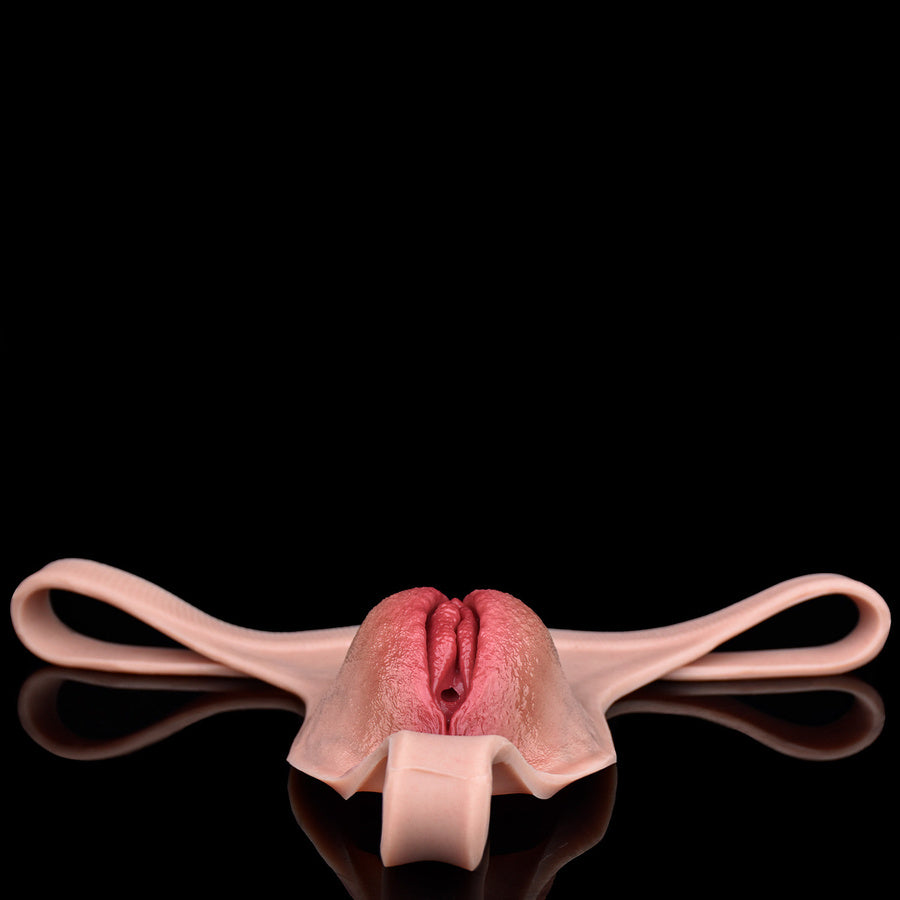 Hyper-Realistic Hand-Painted Silikon Pussy Panties – Platinum Liquid Silicone Crossdresser Gaff Briefs