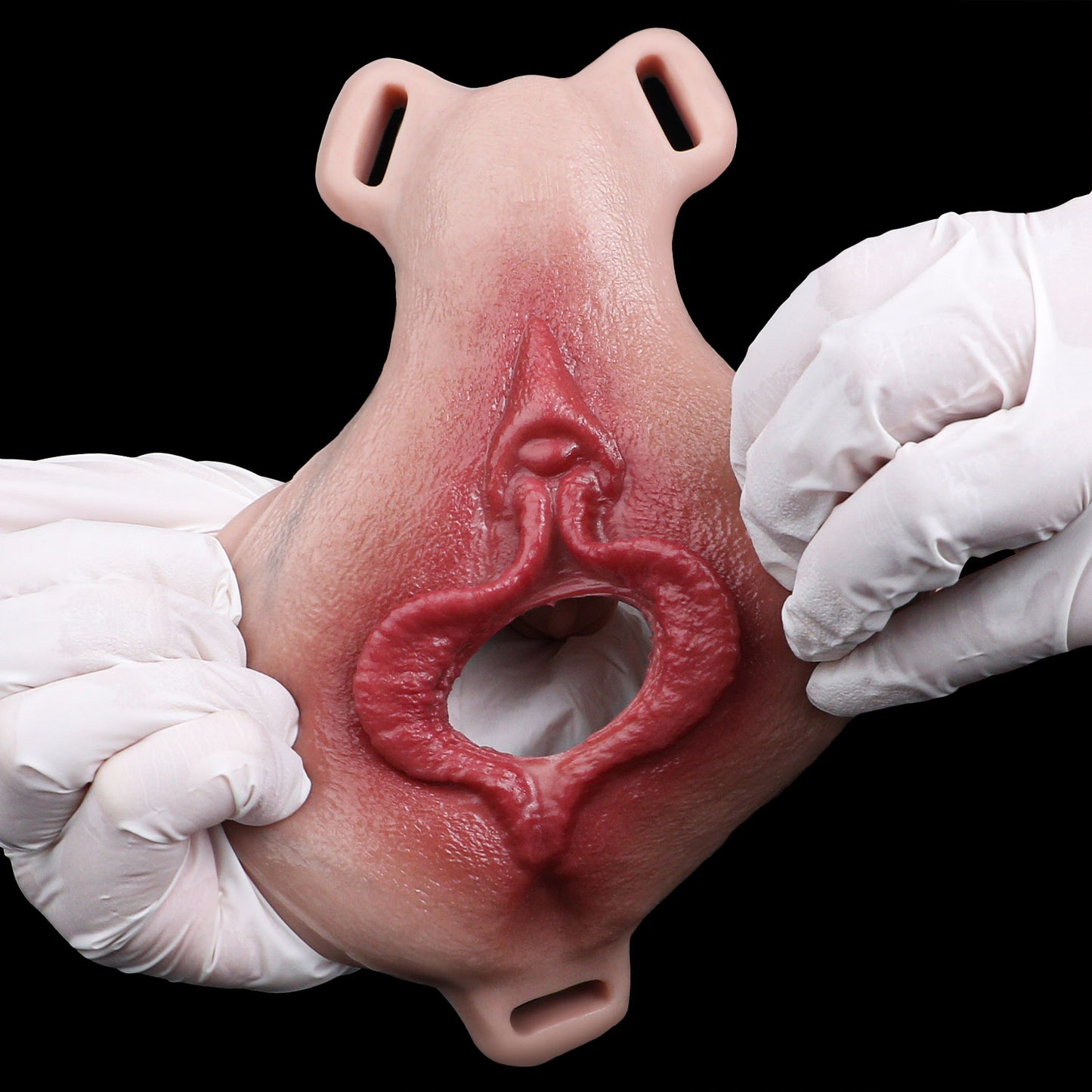 Open-Design Platinum Silicone Strap-On Harness Prosthetic | Remote Vibration, Dual-Gender Wear & Clitoral Stimulation
