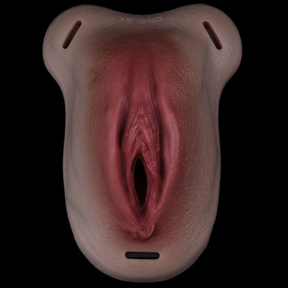 Realistische Tragbare Silikon-Vagina – Hautfarbene Panty Pussy mit verstellbaren Lederriemen
