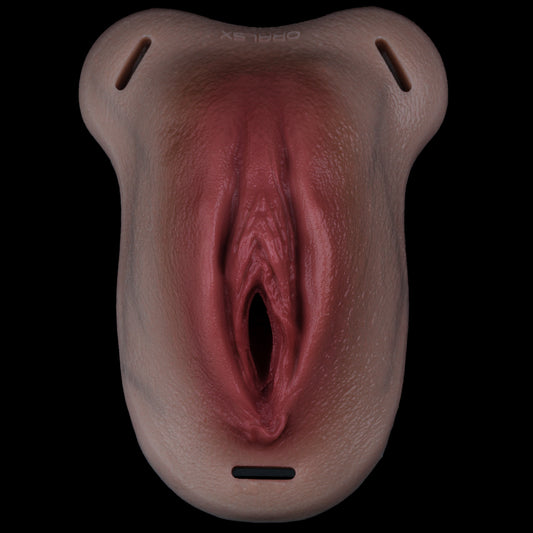 Realistische Tragbare Silikon-Vagina – Hautfarbene Panty Pussy mit verstellbaren Lederriemen