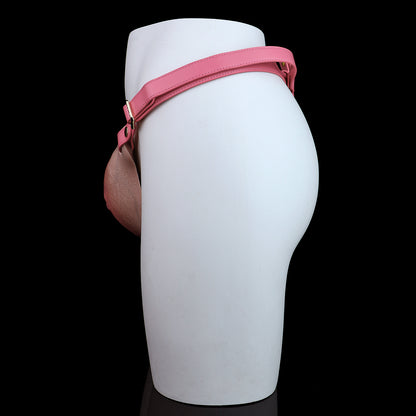 Realistische Tragbare Silikon-Vagina – Hautfarbene Panty Pussy mit verstellbaren Lederriemen