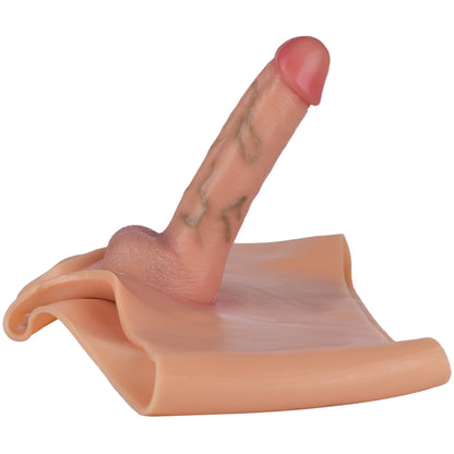 Lifelike Nude Wearable Dildo Panties – Anatomic Veined Platinum Silicone Boxer Briefs for Seamless Couples Intimacy & Hands-Free Exploration