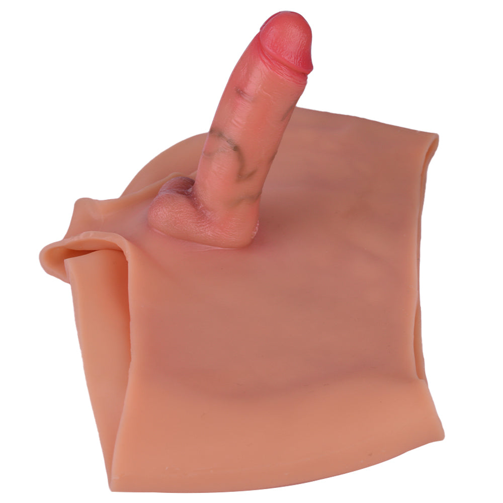 Authentic Flesh-Tone Wearable Dildo Panties – Veined Platinum Silicone Boxer Briefs for Hands-Free Intimacy & Authentic Body Experience
