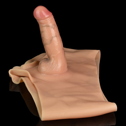 Gender-Affirming Platinum Silicone Strap-On Knickers | Lifelike Flesh-Tone Wearable Dildo Panties for Trans Men & Gender-Fluid Play