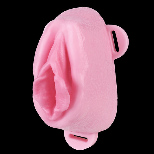 FemmeVee Ultra-Realistische Pussy Panties: Hautfarbener Crossdressing-Shield mit Leder-Harness