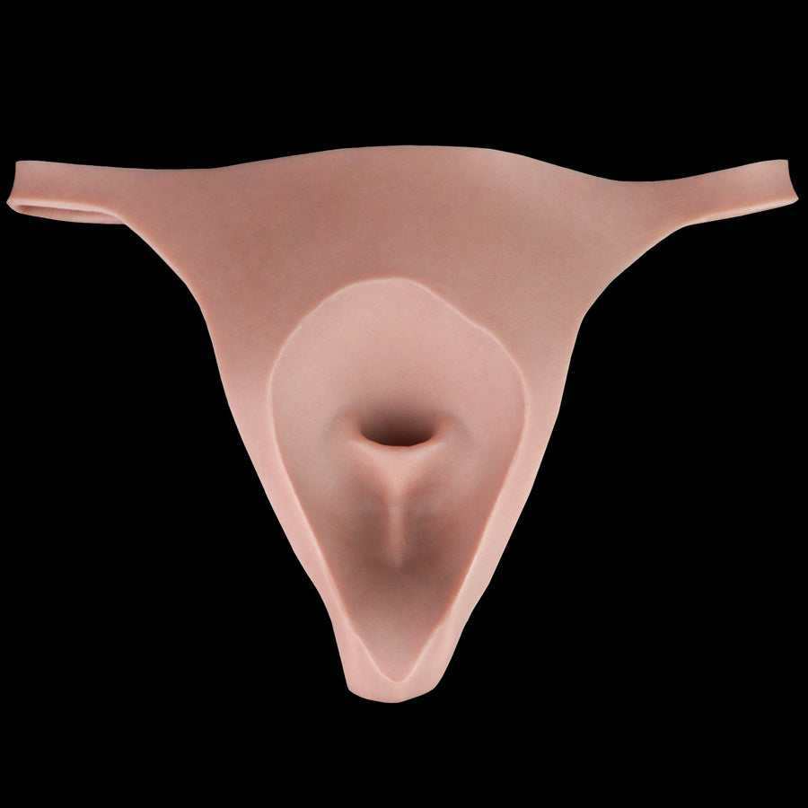 Silikon Pussy Panties with Pee Funnel & Catheter – Ultra-Stretch Liquid Silicone Transgender Gaff Knickers