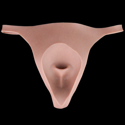 Silikon Pussy Panties with Pee Funnel & Catheter – Ultra-Stretch Liquid Silicone Transgender Gaff Knickers