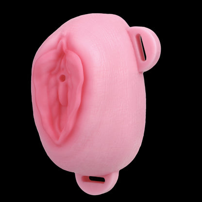 PinkVee Hyper-Realistic Sissy Penis Sleeve & Leather Harness