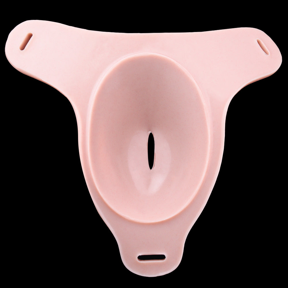 Velvet-Touch Pass-Through Pussy Panties | Premium Platinum Silicone Realistic Vulva Shield
