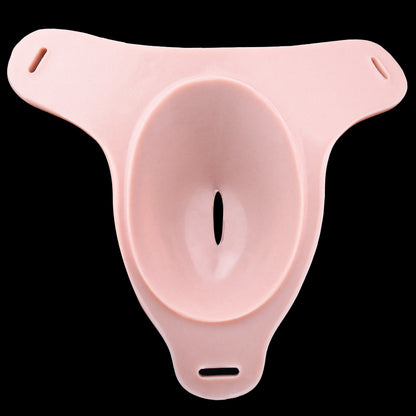 Velvet-Touch Pass-Through Pussy Panties | Premium Platinum Silicone Realistic Vulva Shield