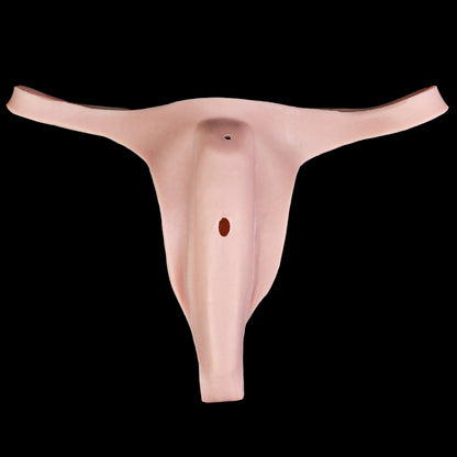 Sensory Shift | Lifelike Penetrable Pussy in Panties Thong — Ultra-Elastic Platinum Silicone Intimate Wear