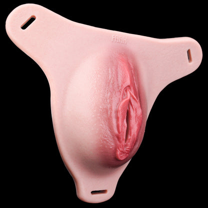 Pass-Through Pussy in Panties | Wearable Silicone Gaff Shield &amp; Realistic Vulva for Men