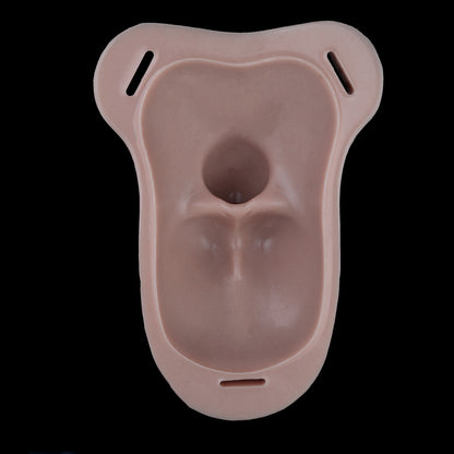 Arousing Pussy in Panties – Realistic Wearable Female Prosthetic with Platinum Silicone & Leather Harness