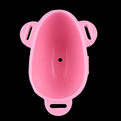 Femmevee Pink Realistic Pussy Panties — Leather Harness Strap-On Underwear for Femboys & Gay Couples
