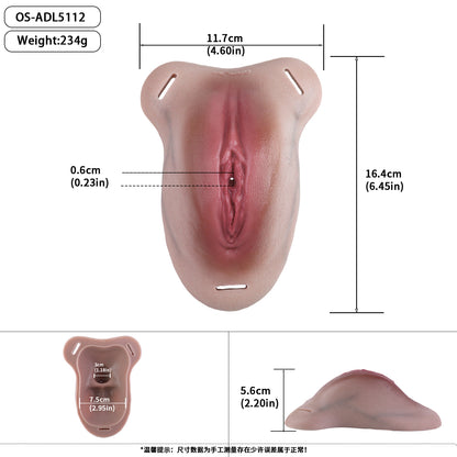 Ultra-Realistic Platinum Silicone Wearable Panties with Adjustable Leather Harness