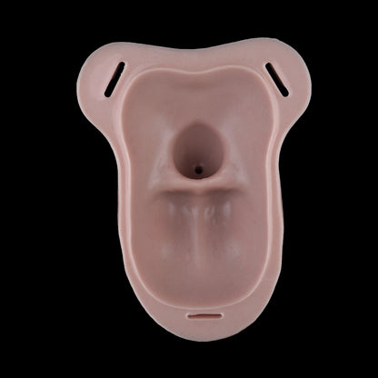 Ultra-Realistic Platinum Silicone Wearable Panties with Adjustable Leather Harness