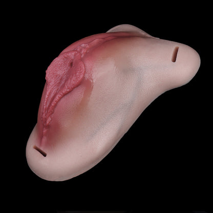 Wear What You Feel — Realistic Silicone Pussy Panties with Leather Harness & Full Functionality