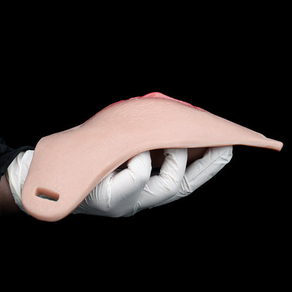 Femmevee Realistic Pussy Panties | Leather Harness Straps, Tucking & Urination Port — Silicone Gaff for Femboys & Crossdressers