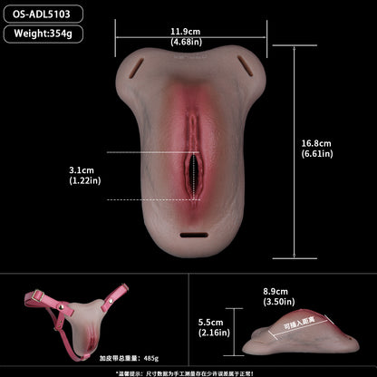 Realistic & Wearable Transgender Vagina Panties – Two-Tone Skin Layer Pussy Briefs with Integrated Vibrator