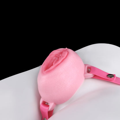 PinkVee Hyper-Realistic Sissy Penis Sleeve & Leather Harness