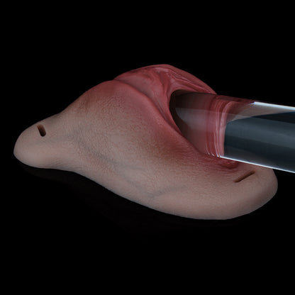 Realistische Tragbare Silikon-Vagina – Hautfarbene Panty Pussy mit verstellbaren Lederriemen