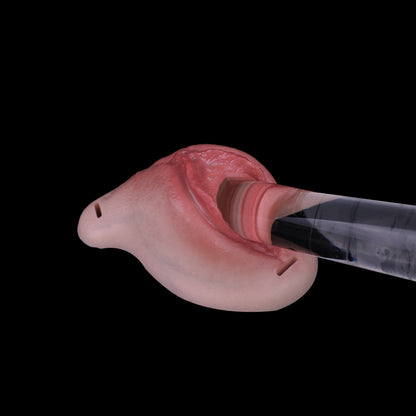 Bespoke Finish Silicone Pussy Panties with Leather Harness | Seductive Transgender Vaginal Gaff for Private Boudoir Play