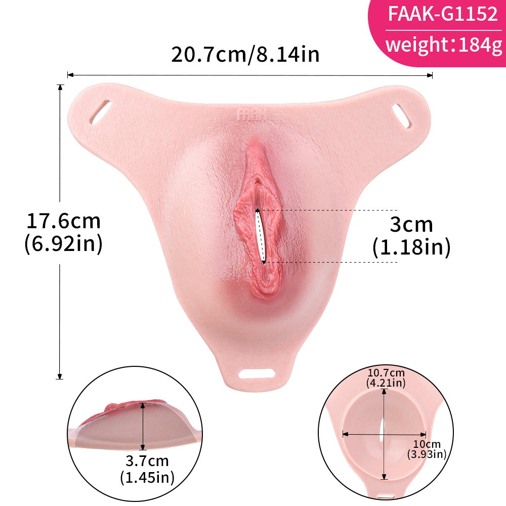 Tactical Pass-Through Pussy in Panties | Wearable Silicone Vulva &amp; Genital Housing System