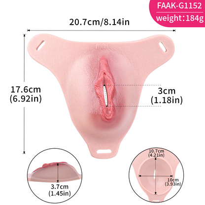 Tactical Pass-Through Pussy in Panties | Wearable Silicone Vulva &amp; Genital Housing System