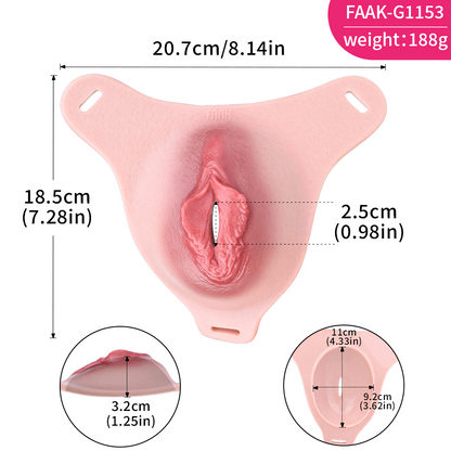 Stealth Pass-Through Panty Pussy | Wearable Silicone Vulva Shield with Anatomical Comfort Fit
