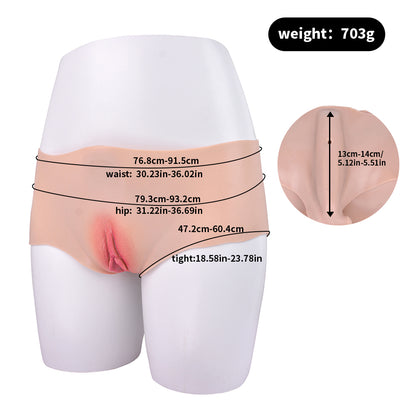 Premium Platinum Silicone Pussy Panties: Seamless Sissy Panties for Your Authentic Feminine Illusion