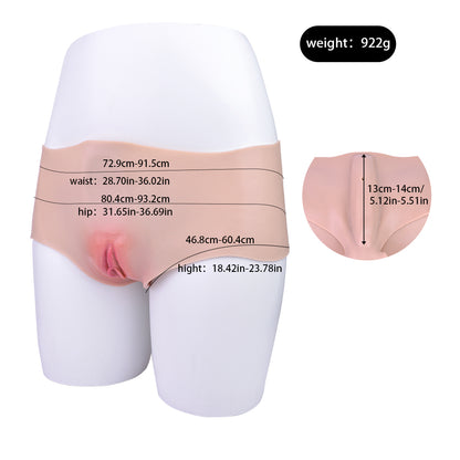 Realistic Silicone Pussy Panties with Penetrable Vaginal Channel