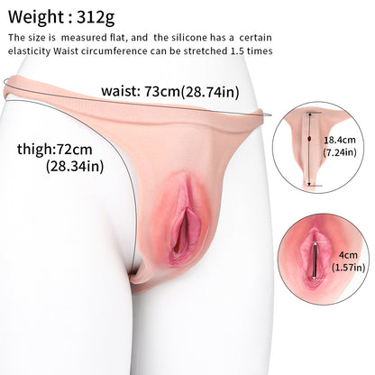 Seamless Fantasy: The Penetrable Silicone T-Back Pussy Panties | High-Stretch Wearable Intimacy