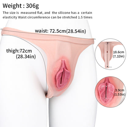 The Second-Skin Pussy Panties: Seamless Silicone T-Back with Penetrable Core