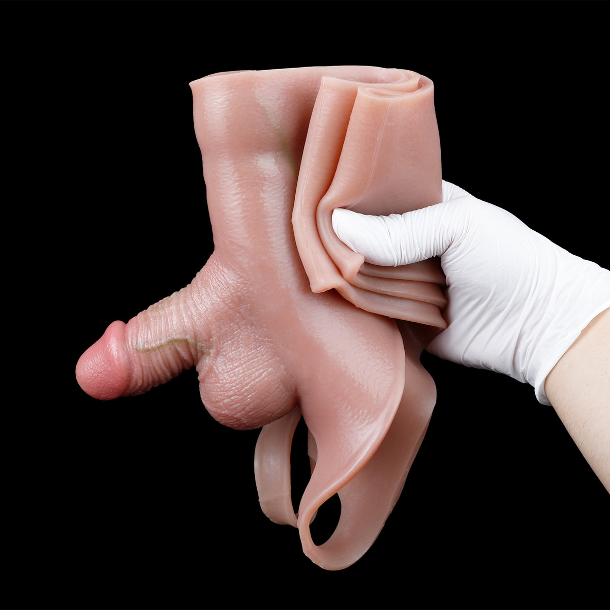 Realistic Flesh-Tone Wearable Dildo Panties – Discreet Platinum Liquid Silicone Soft-Phallus Boxer Shorts with Crotch Cutout for Natural Intimacy & Solo Exploration