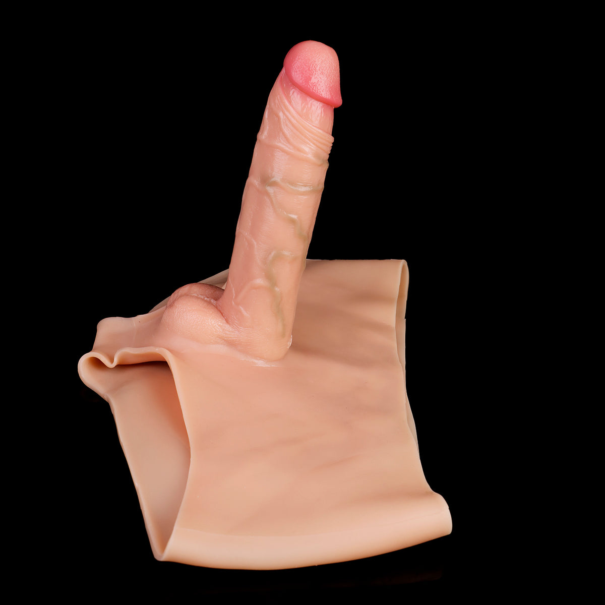 Liquid Platinum Silicone Real-Touch Wearable Dildo Panties | Ergonomic Flesh-Tone Phallus Harness Shorts for Couples Pegging & Deep Solo Play