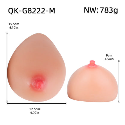 Silicone Breast Prosthesis Skin Tone – Liquid Silicone, Teardrop Shape & Three Sizes S/M/L