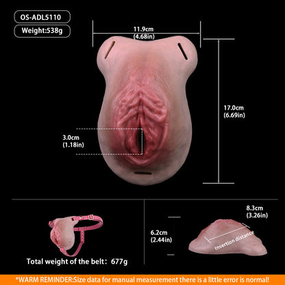Realistic Silicone Pussy Panties — Wearable Vagina Prosthetic for Trans Women & Femboys